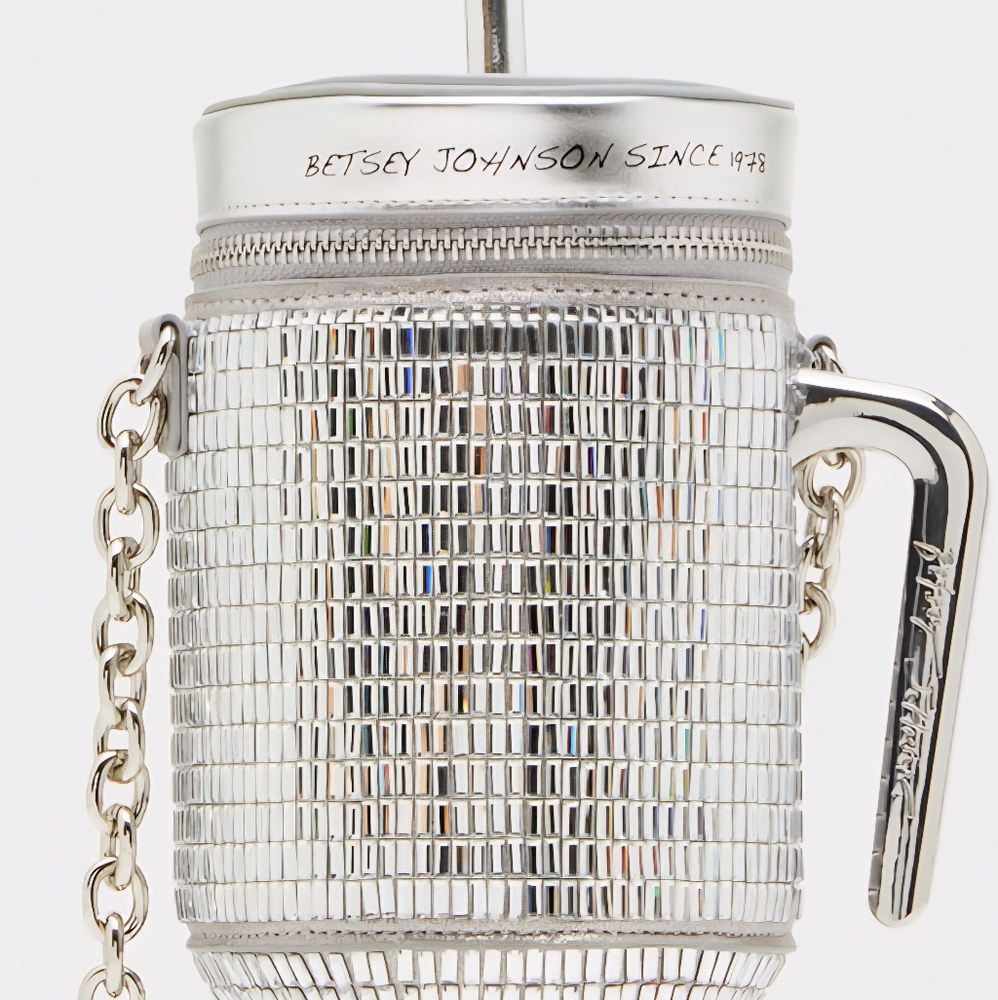Betsey Johnson Kitsch Hydration Honey Crossbody Bag.